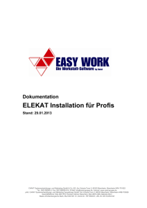 ELEKAT Installation für Profis