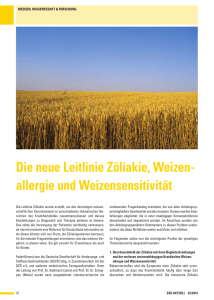 Die neue Leitlinie Zöliakie, Weizen- allergie und