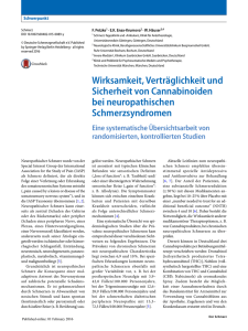 Wirksamkeit, Verträglichkeit und Sicherheit von Cannabinoiden bei