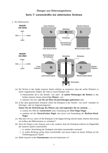 Serie 7: Lorentzkräfte bei elektrischen Strömen