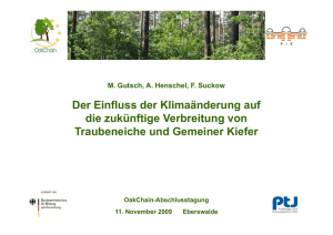 Der Einfluss der Klimaänderung auf die zukünftige Verbreitung von