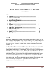 Das Herzogtum Braunschweig im 18. Jahrhundert