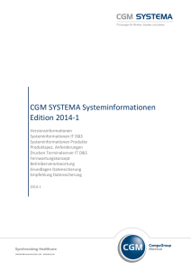 CGM SYSTEMA Systeminformationen Edition 2014-1