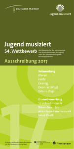 Ausschreibung - Jugend musiziert