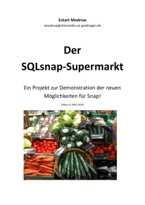 Der SQLsnap-Supermarkt