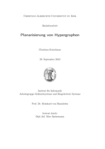 Planarisierung von Hypergraphen - Christian-Albrechts