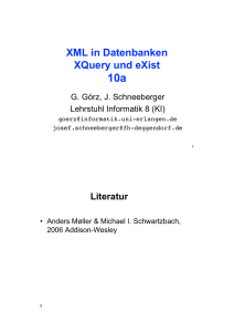 XML in Datenbanken XQuery und eXist