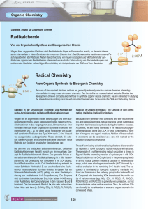 Radical Chemistry Radikalchemie