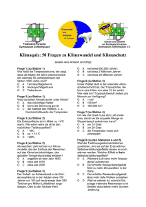 Klimaquiz: 50 Fragen zu Klimawandel und Klimaschutz