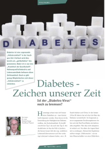 Diabetes - Zeichen unserer Zeit