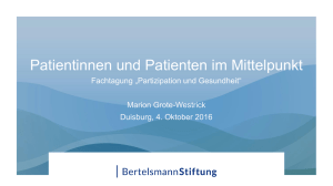 Programm „Versorgung verbessern – Patienten informieren“