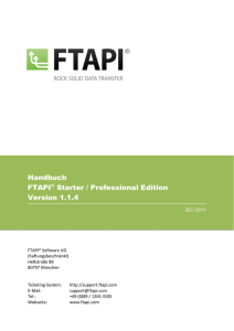 Handbuch FTAPI® Starter / Professional Edition Version