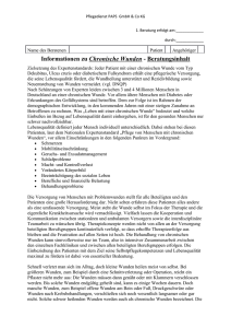 Pflegeinformation zum Thema Chronische Wunden