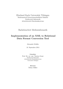 Implementation of an XML to Relational Data Format Conversion Tool