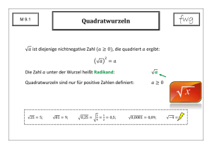 Quadratwurzeln