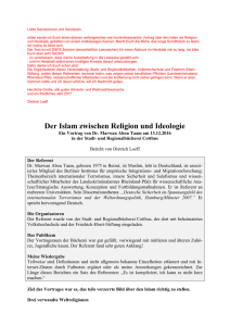 Der Islam zwischen Religion und Ideologie