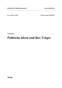 Politische Ideen und ihre Träger