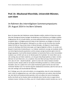 Prof. Dr. Mouhanad Khorchide, Universität Münster