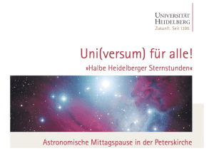 Wie entsteht ein Stern? - Universität Heidelberg