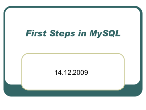 Erste Schritte in MySQL