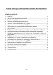 Lokale Therapien beim metastasierten Prostatakrebs