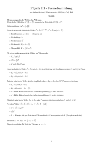 Physik III - Formelsammlung