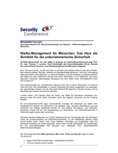 SecurityConference09 Medienmitteilung Lüscher 20090630