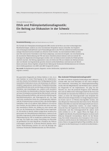 Ethik und Präimplantationsdiagnostik: Ein Beitrag zur Diskussion