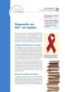 Diagnostik von HIV – ein Update