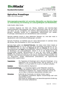 Spirulina Presslinge