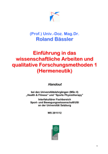 Roland Bässler Einführung in das wissenschaftliche Arbeiten und