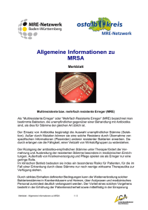 Allgemeine Informationen zu MRSA