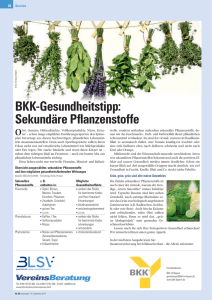 BKK-Gesundheitstipp: Sekundäre Pflanzenstoffe