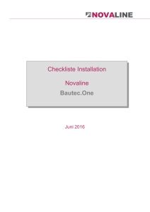 Checkliste zur Installation