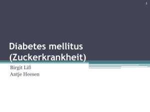 Diabetes mellitus (Zuckerkrankheit)