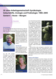 20 Jahre Arbeitsgemeinschaft Gyn&auml;kologie
