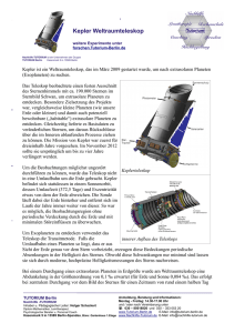 Kepler Weltraumteleskop - Tutorium Berlin Hochbegabung