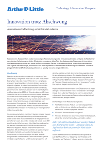 Innovation trotz Abschwung