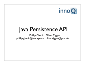 Java Persistence API - Java Forum Stuttgart