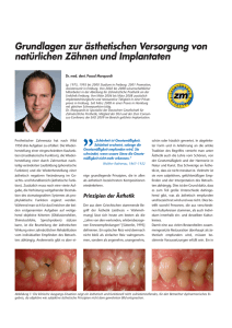 Grundlagen zur ästhetischen Versorgung von natürlichen Zähnen