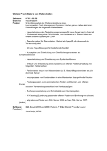 Weitere Projekthistorie von Walter Zeidler - Z