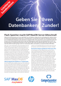 Produktblatt SAP MaxDB Flashbox