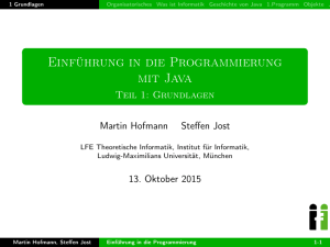 Einführung in die Programmierung mit Java