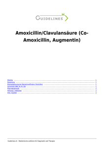 Amoxicillin/Clavulansäure (Co-Amoxicillin, Augmentin)