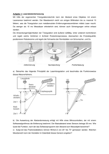 Aufgabe 1: Laserabstandsmessung Mit Hilfe der sogenannten