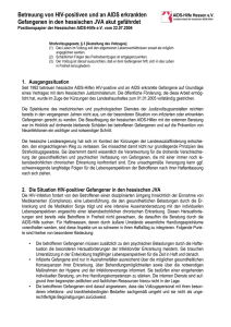 Betreuung von HIV-positiven und an AIDS erkrankten Gefangenen