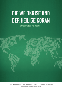 Die Weltkrise und der Heilige Koran