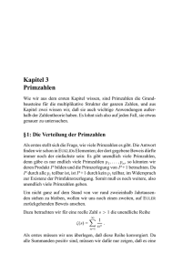 Kapitel 3 Primzahlen - Lehrstuhl VI für Mathematik