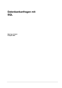 Datenbankanfragen mit SQL - FST