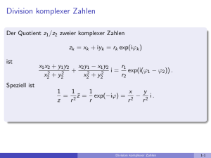 Division komplexer Zahlen